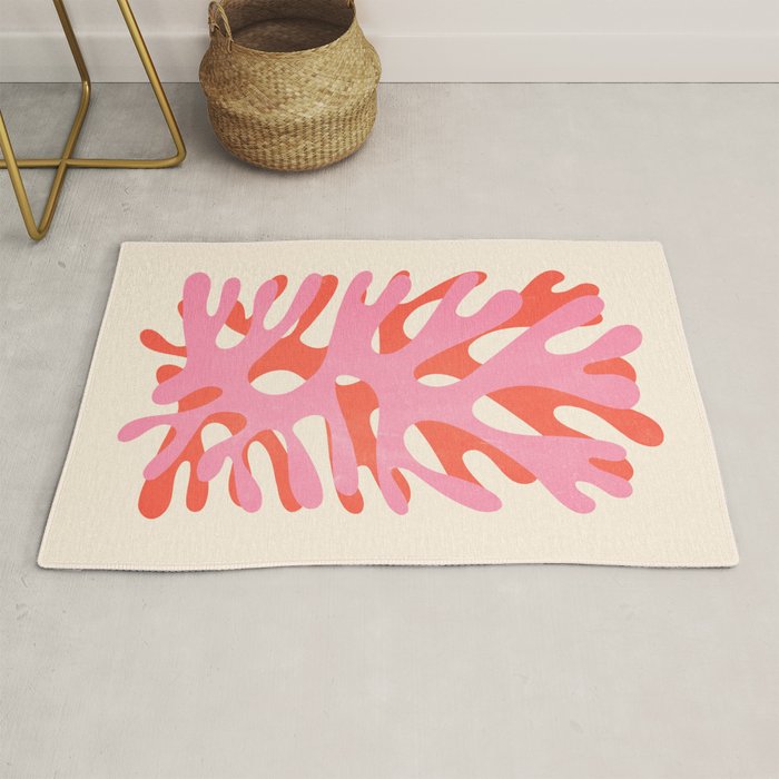 Sea Leaf: Matisse Collage Peach Edition Rug