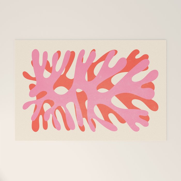 Sea Leaf: Matisse Collage Peach Edition Welcome Mat