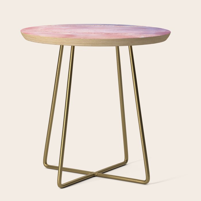 Blush And Purple Sky With Rose Gold Flashes Side Table