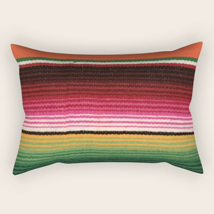 Beautiful Mexican Serape Rectangular Pillow