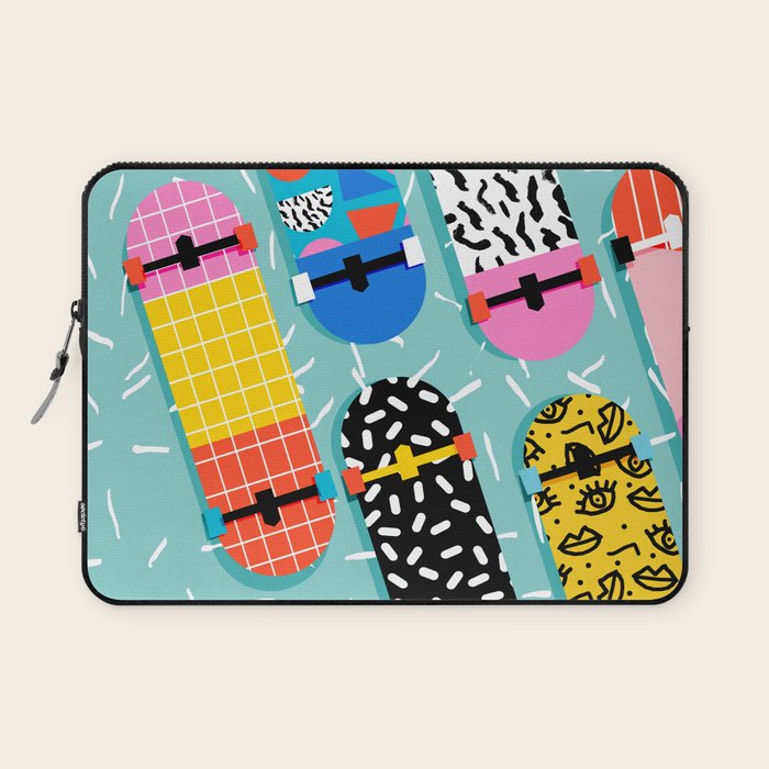 Omigod - 80s Retro Memphis Skateboards Pattern Sports Trendy 1980'S Vintage Style Retro Laptop Sleeve