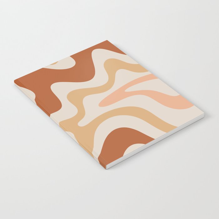 Liquid Swirl Abstract In Earth Tones Notebook