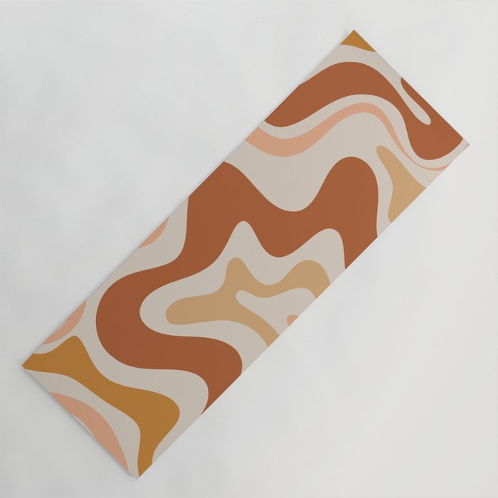 Liquid Swirl Abstract In Earth Tones Yoga Mat