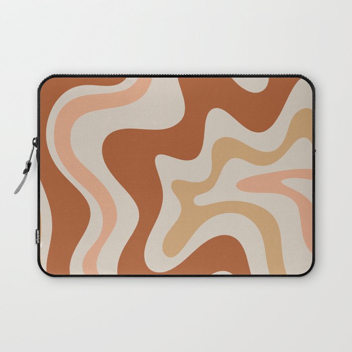Liquid Swirl Abstract In Earth Tones Laptop Sleeve