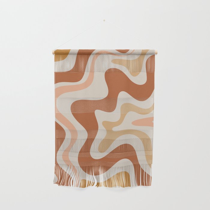 Liquid Swirl Abstract In Earth Tones Wall Hanging