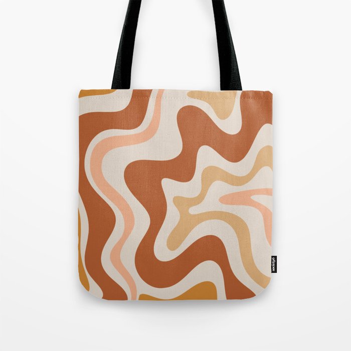 Liquid Swirl Abstract In Earth Tones Tote Bag
