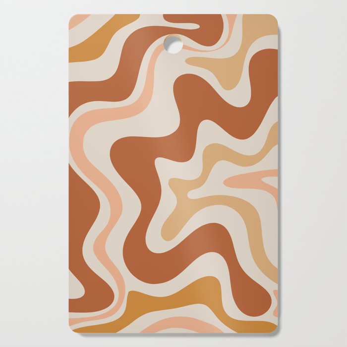 Liquid Swirl Abstract In Earth Tones Cutting Board
