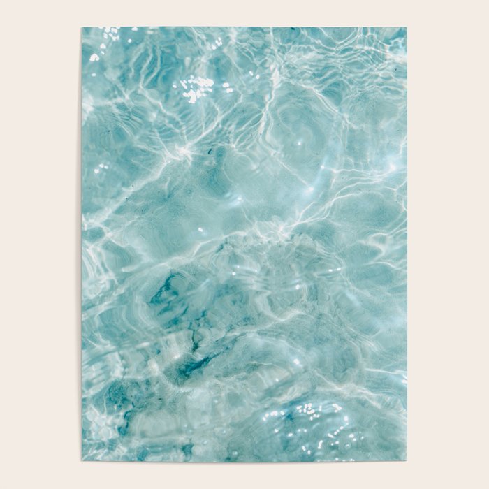 Clear Blue Water | Colorful Ocean Photography Print | Turquoise Sea Poster