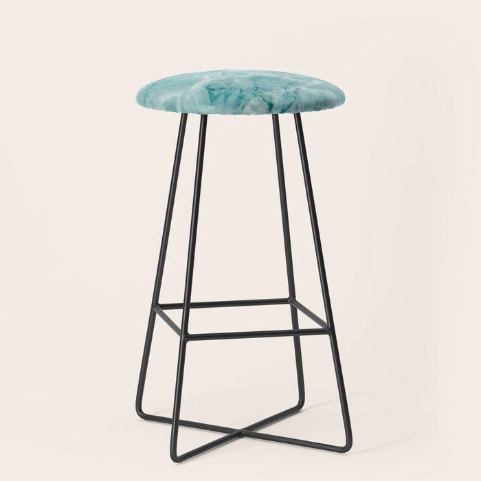 Clear Blue Water | Colorful Ocean Photography Print | Turquoise Sea Stool