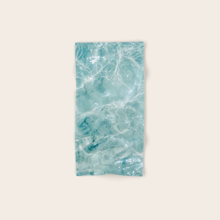Clear Blue Water | Colorful Ocean Photography Print | Turquoise Sea Bath Towel