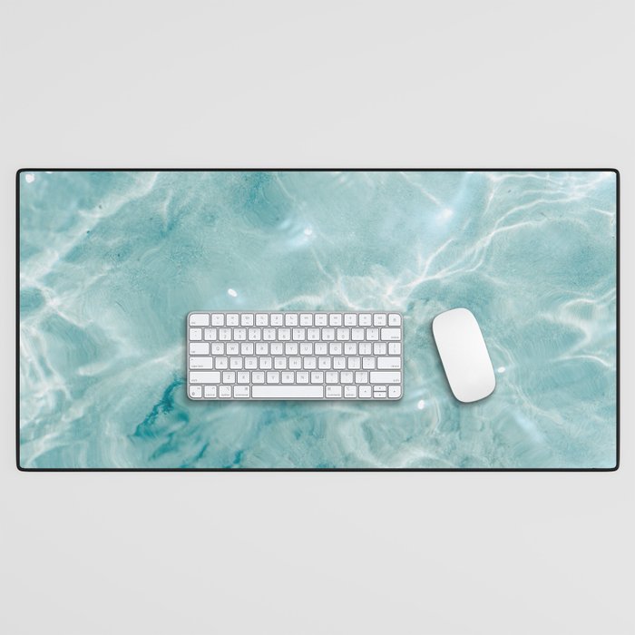 Clear Blue Water | Colorful Ocean Photography Print | Turquoise Sea Desk Mat