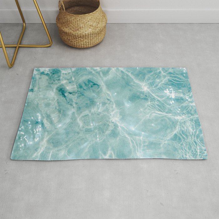 Clear Blue Water | Colorful Ocean Photography Print | Turquoise Sea Rug