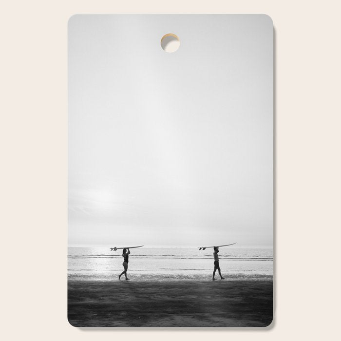 Surfer Couple | Wanderlust Photography Of Surfer Couple | Coastal Wall Art. Cutting Board