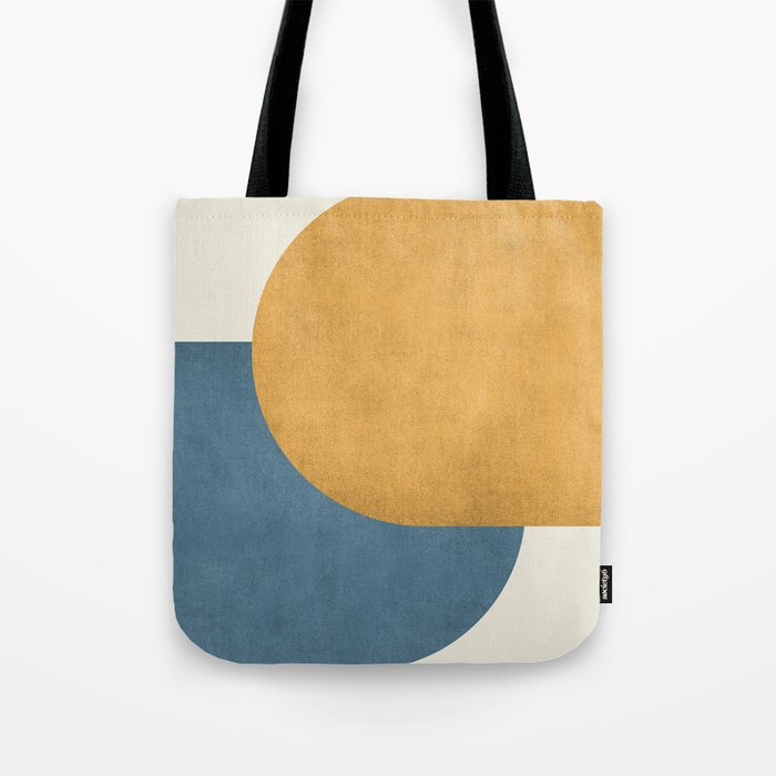 Halfmoon Colorblock - Gold Blue Tote Bag