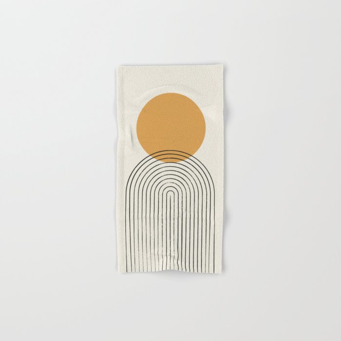 Gold Sun Rainbow Mid-Century Full Bath Towel
