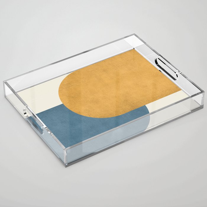Halfmoon Colorblock - Gold Blue Acrylic Tray
