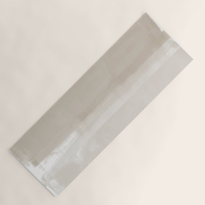Beige Ombre Minimalist Abstract Painting Yoga Mat