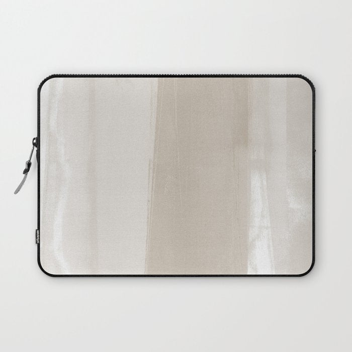 Beige Ombre Minimalist Abstract Painting Laptop Sleeve