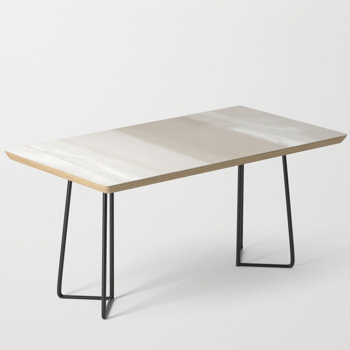 Beige Ombre Minimalist Abstract Painting Coffee Table