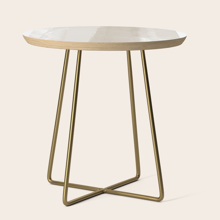Beige Ombre Minimalist Abstract Painting Side Table