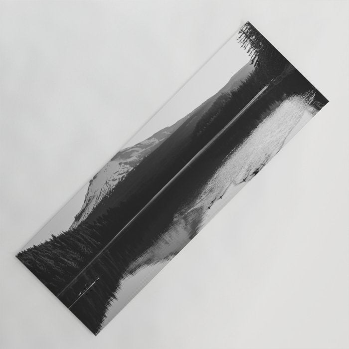 Wild Mountain Sunrise - Black And White Nature Photography Yoga Mat