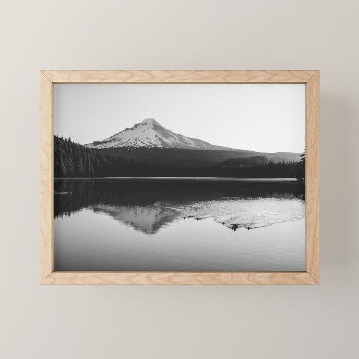 Wild Mountain Sunrise - Black And White Nature Photography Mini Art Print