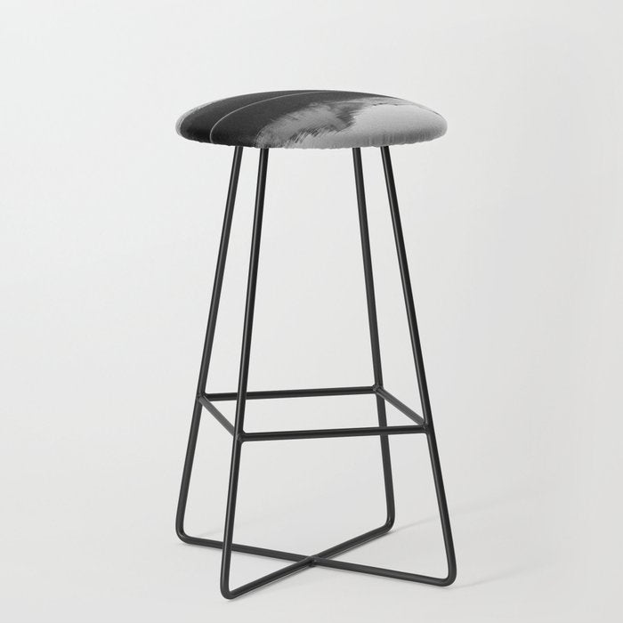Wild Mountain Sunrise - Black And White Nature Photography Stool