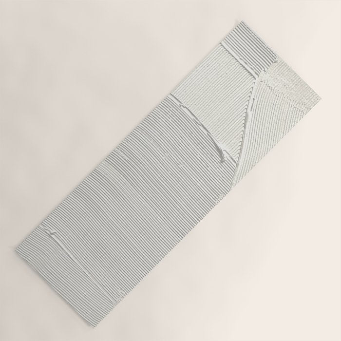 Relief [2]: An Abstract, Textured Piece In White By Alyssa Hamilton Art Yoga Mat
