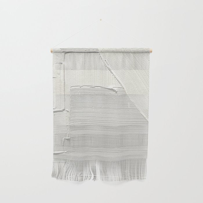 Relief [2]: An Abstract, Textured Piece In White By Alyssa Hamilton Art Wall Hanging