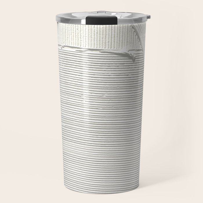 Relief [2]: An Abstract, Textured Piece In White By Alyssa Hamilton Art Travel Mug
