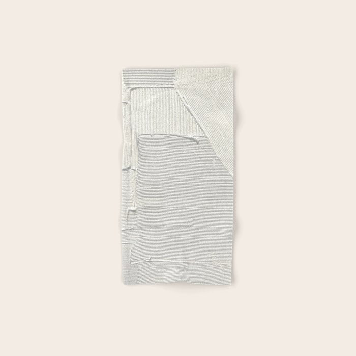 Relief [2]: An Abstract, Textured Piece In White By Alyssa Hamilton Art Bath Towel
