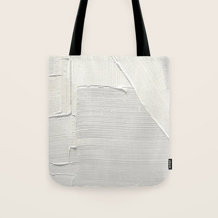 Relief [2]: An Abstract, Textured Piece In White By Alyssa Hamilton Art Tote Bag