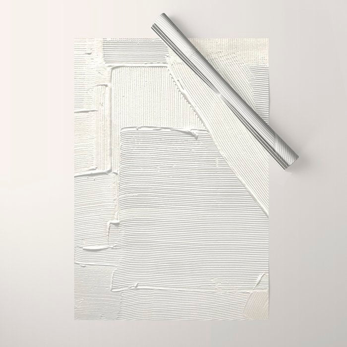 Relief [2]: An Abstract, Textured Piece In White By Alyssa Hamilton Art Wrapping Paper