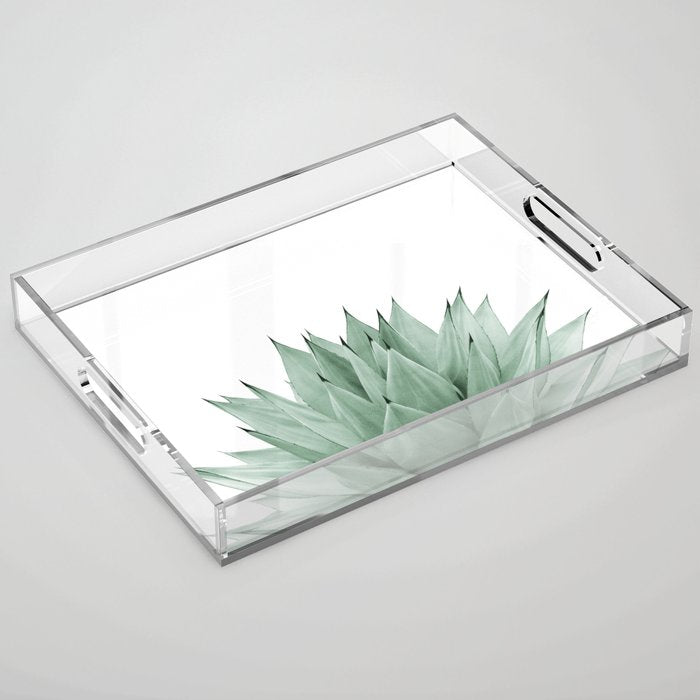 Agave Green Summer Vibes #1 #Tropical #Decor #Art #Homestorie Acrylic Tray