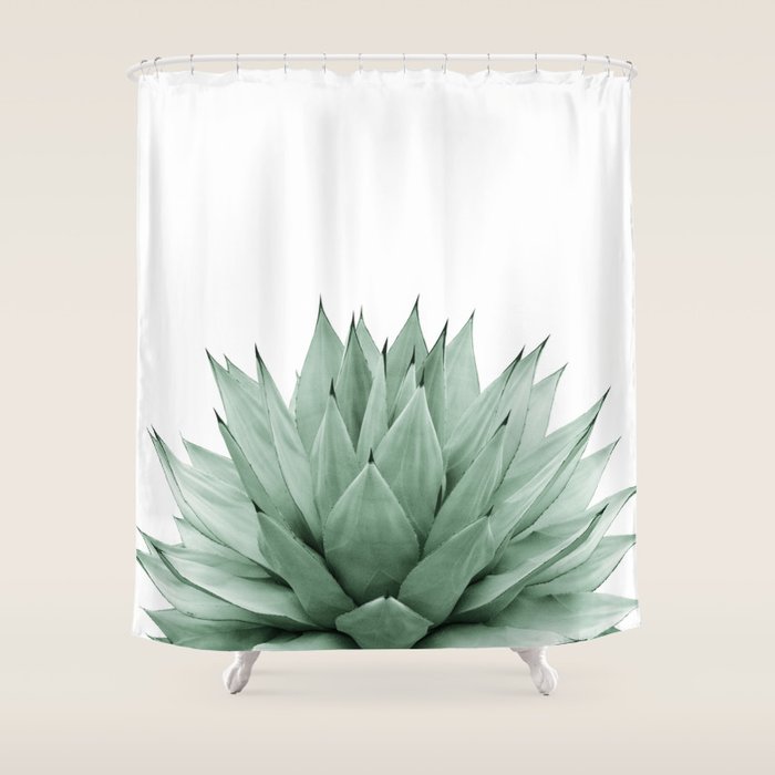 Agave Green Summer Vibes #1 #Tropical #Decor #Art #Homestorie Shower Curtain