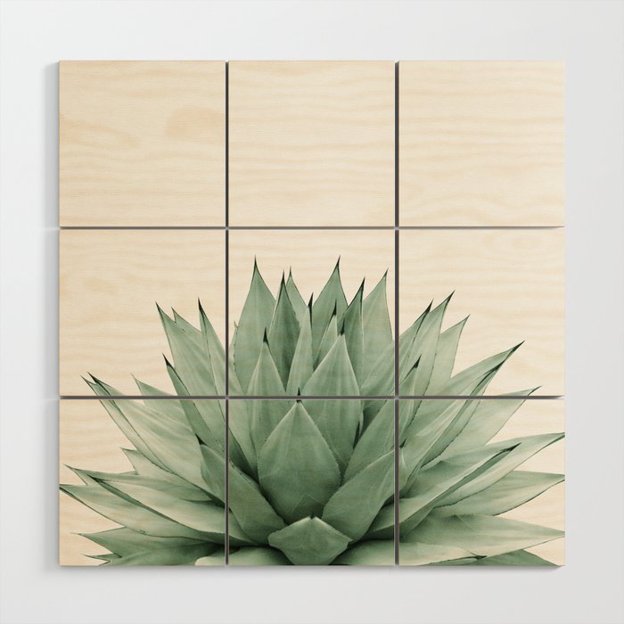 Agave Green Summer Vibes #1 #Tropical #Decor #Art #Homestorie Wood Wall Art