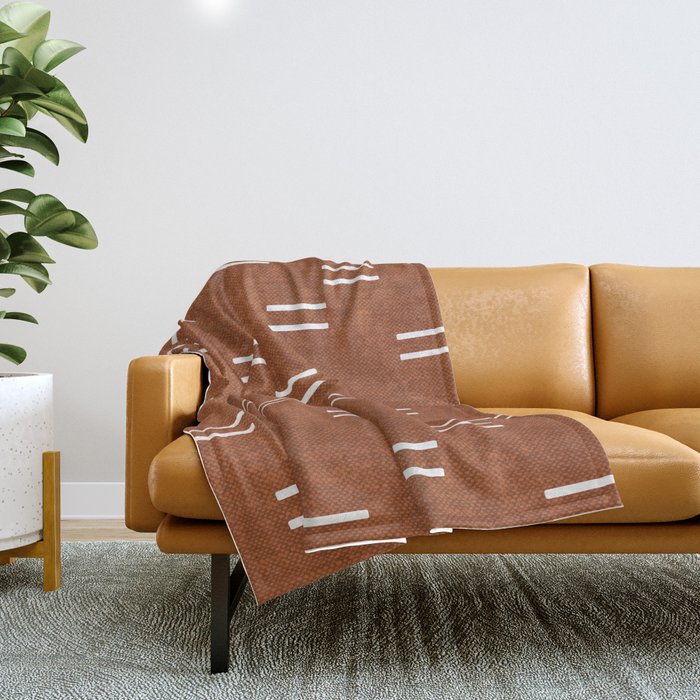 Double Dash - Burnt Orange Throw Blanket
