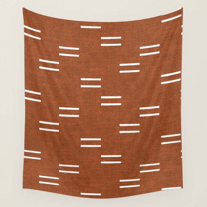 Double Dash - Burnt Orange Wall Tapestry