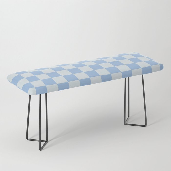 Checkerboard Mini Check Pattern In Powder Blue Bench