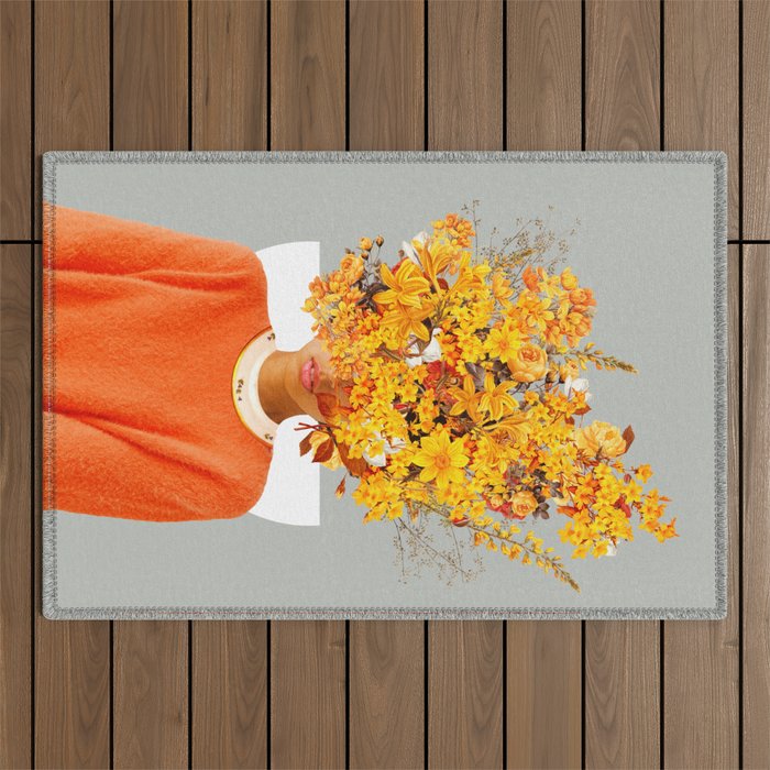 I Saw You Flower In The Reflection Of My Soul Outdoor Rug