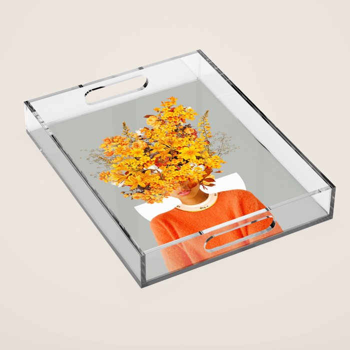 I Saw You Flower In The Reflection Of My Soul Acrylic Tray