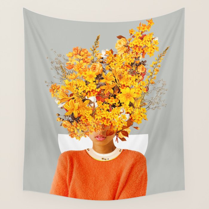 I Saw You Flower In The Reflection Of My Soul Wall Tapestry