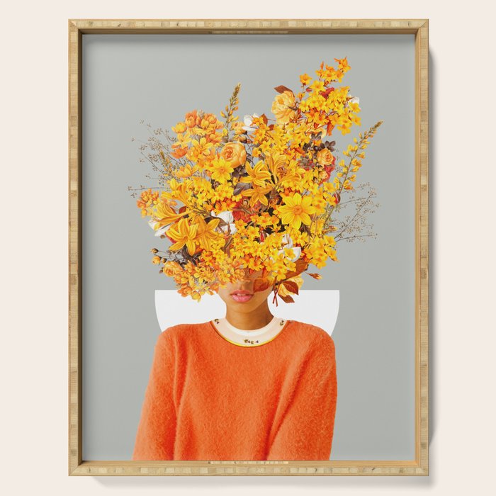 I Saw You Flower In The Reflection Of My Soul Serving Tray