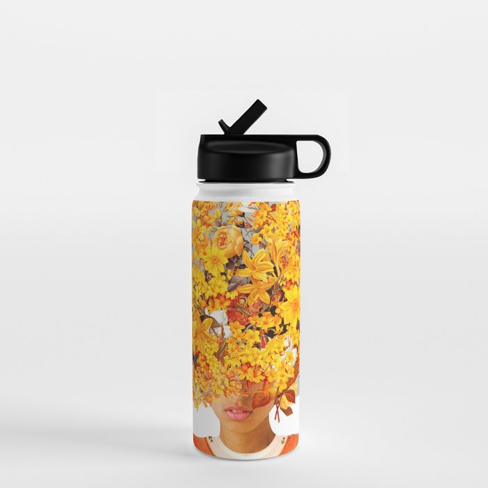 I Saw You Flower In The Reflection Of My Soul Water Bottle