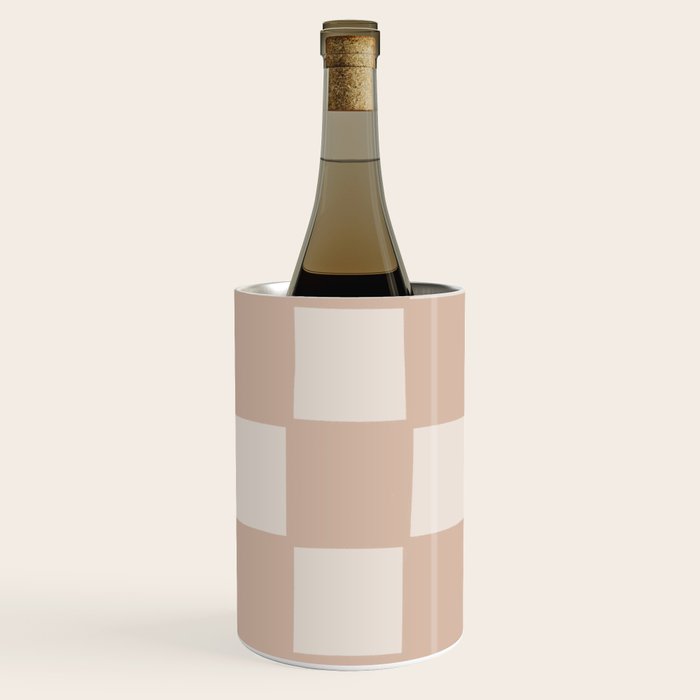 Playful Check In Sandy Beige Wine Chiller