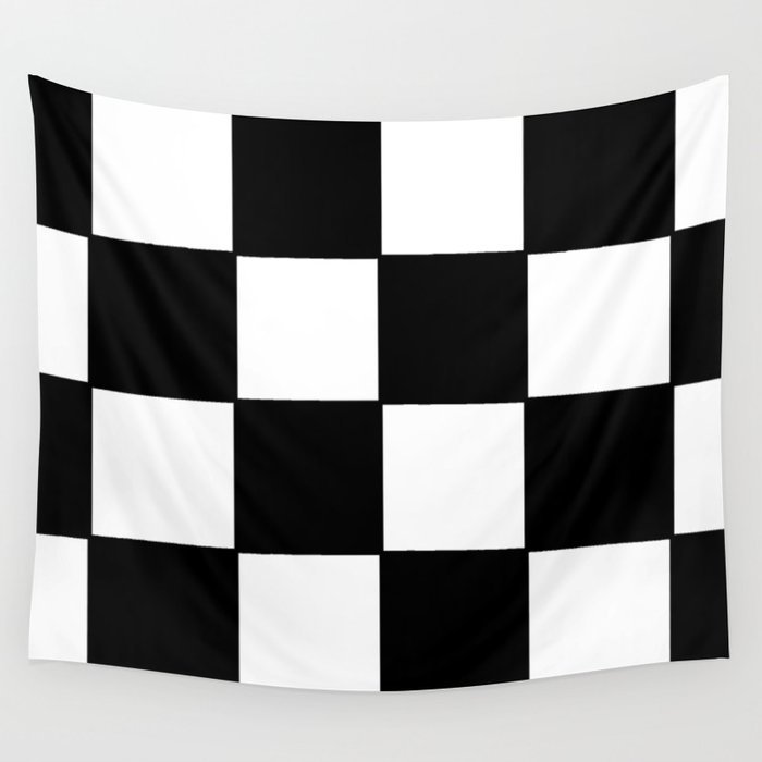 Checkered,Black And White Checked Pattern.Gingham. Wall Tapestry