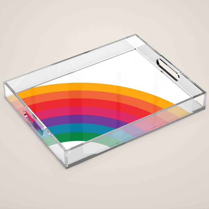 Retro Bright Rainbow - Right Side Acrylic Tray