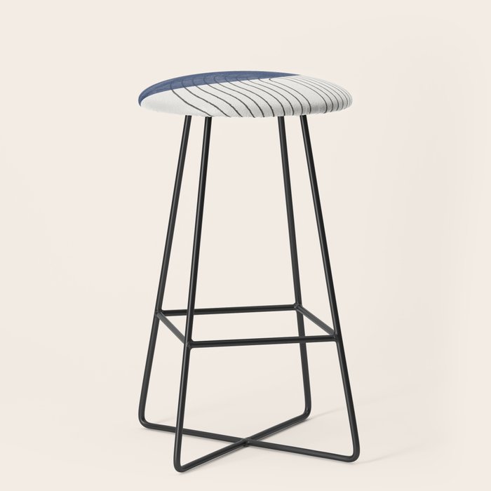 Mid Century Modern Blue Perfect Balance Stool