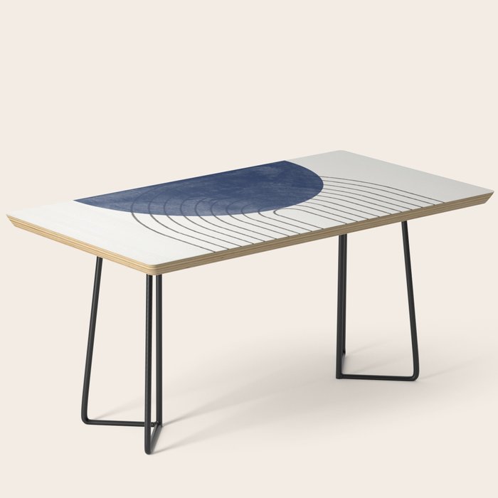 Mid Century Modern Blue Perfect Balance Coffee Table