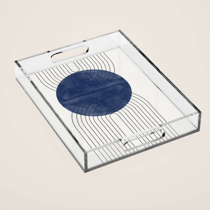 Mid Century Modern Blue Perfect Balance Acrylic Tray